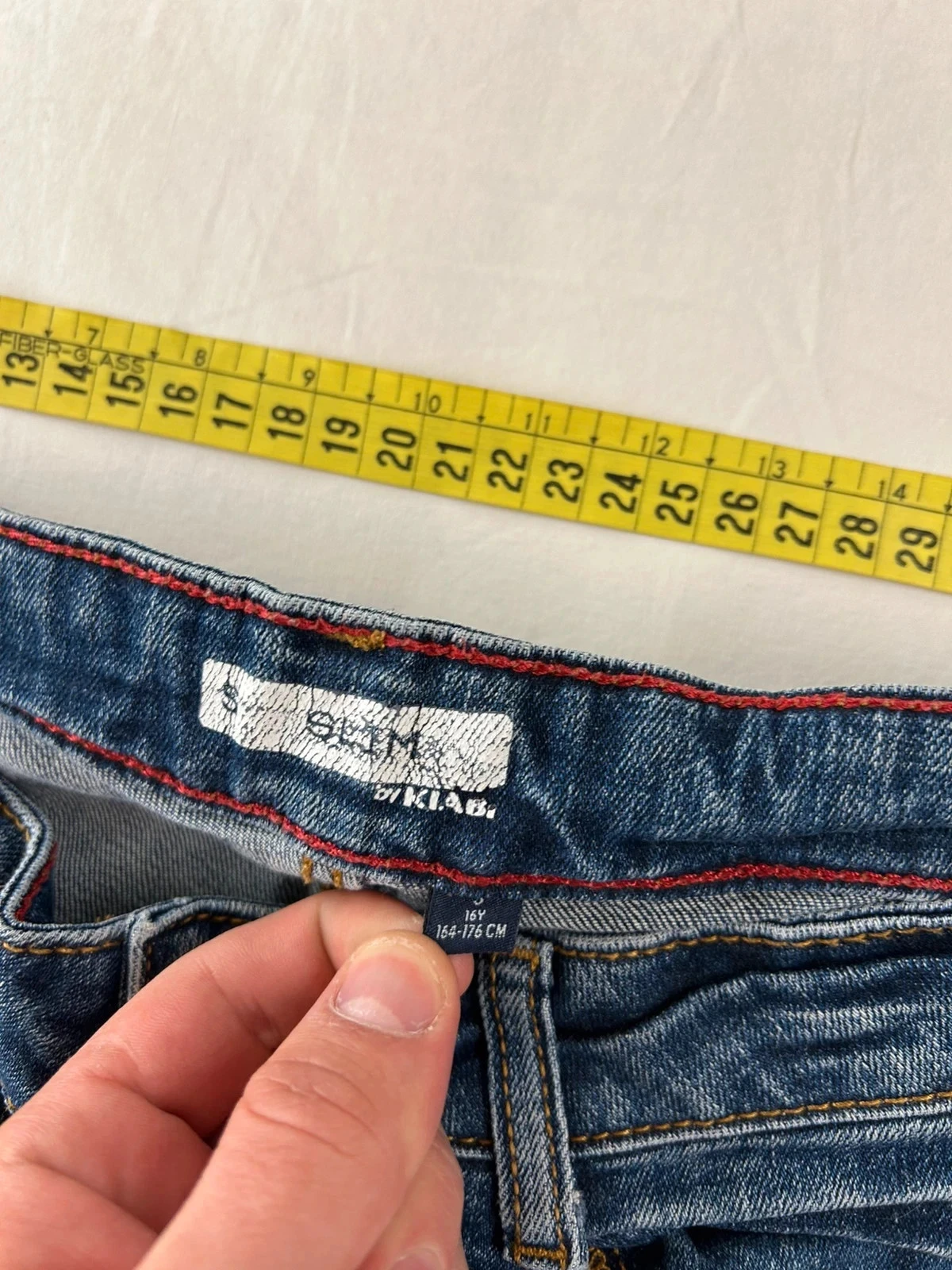 Marineblauwe slim-fit spijkerbroek Kiabi – photo 8